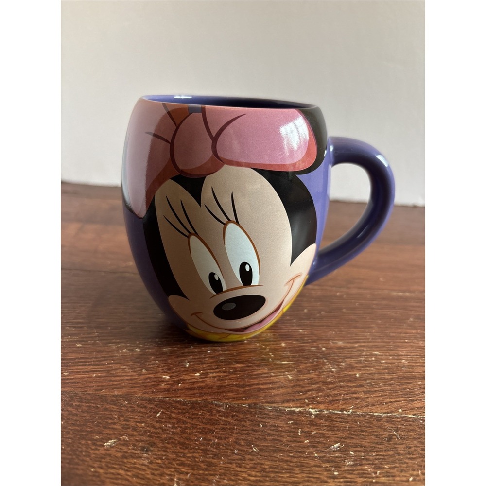 Disney Parks Minnie Mouse Sweet Large Coffee‎ Cup Mug Oversized Purple EUC